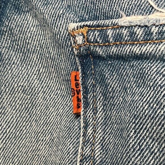 Levi’s 505 Orange Tab Jeans Distressed Regular Fit Size 29 - Picture 3 of 8